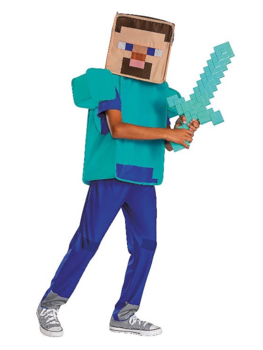 Minecraft Steve Costume NEW pop out S 4-6 Halloween